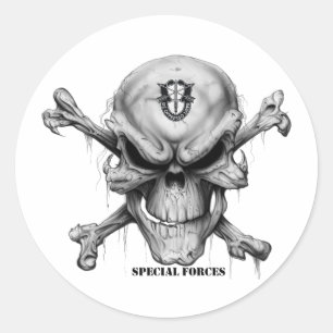 SF Skull Ronde Sticker