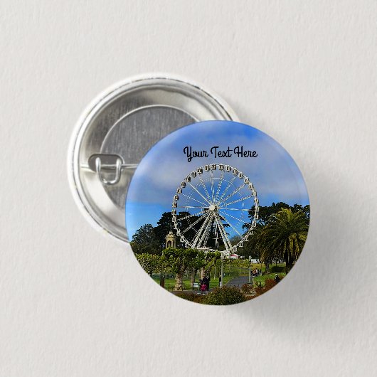 SF SkyStar Observation Wheel #1 Pinback Button (Voorkant /achterkant)