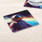 SF Space Hero 1 Kartonnen Onderzetters (Schuin)