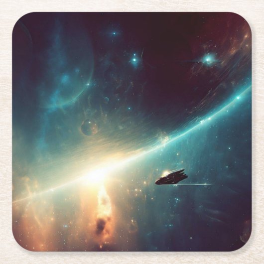 SF - Space Opera 2 Kartonnen Onderzetters (Voorkant)