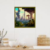 SF - Stad op bosplaneet 1 Poster (Keuken)