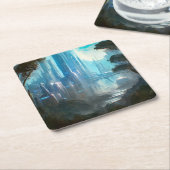 SF - Stad op bosplaneet 2 Kartonnen Onderzetters (Schuin)