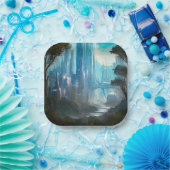 SF - Stad op bosplaneet 2 Papieren Bordje (Feest)