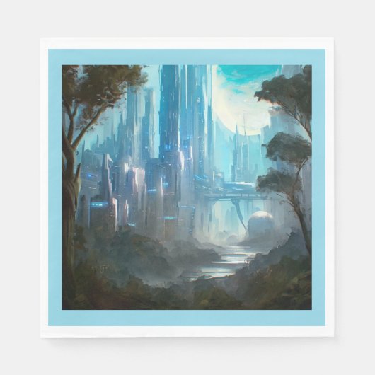 SF - Stad op bosplaneet 2 Servet (Voorkant)