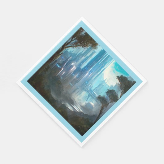 SF - Stad op bosplaneet 2 Servet (Hoek)