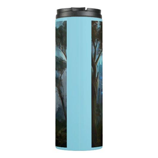 SF - Stad op bosplaneet 2 Thermosbeker (Achterkant)