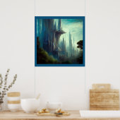 SF - Stad op bosplaneet 3 Poster (Keuken)