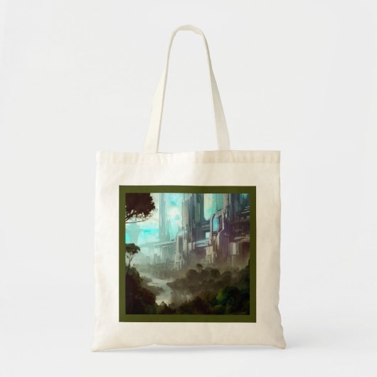 SF - Stad op bosplaneet 4 Tote Bag (Voorkant)