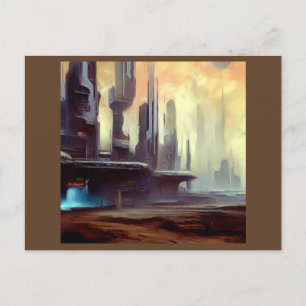 SF Stad Op Een Vreemde Planeet 2 Briefkaart