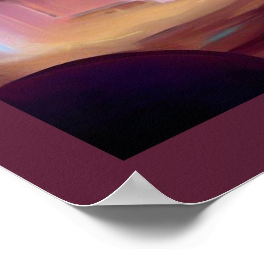 SF Stad Op Een Vreemde Planeet 3 Poster (Hoek)