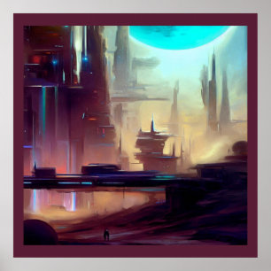 SF Stad Op Een Vreemde Planeet 3 Poster