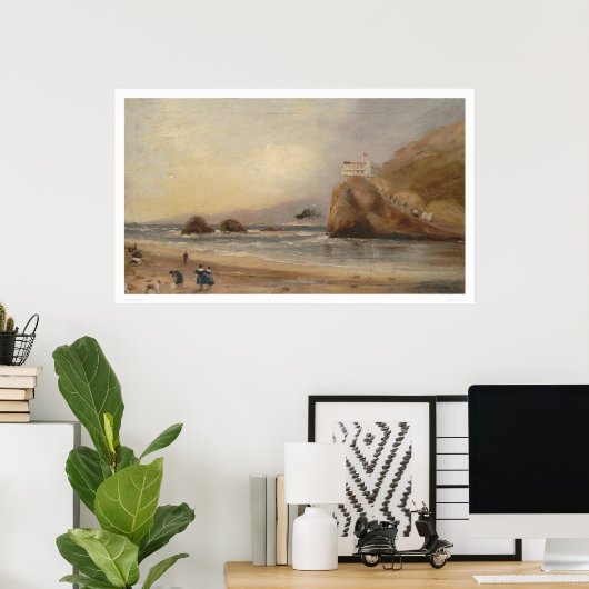 SF strand, Seal Rock en Cliff House (1166) Poster (Thuiskantoor)