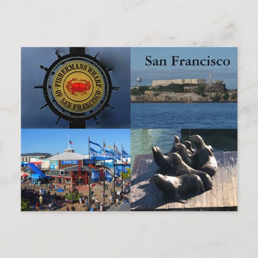 SF Wharf-aantrekkingen voor vissers #1 Briefkaart (Voorkant)