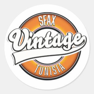 Sfax Tunesië vintage stijl logo Ronde Sticker