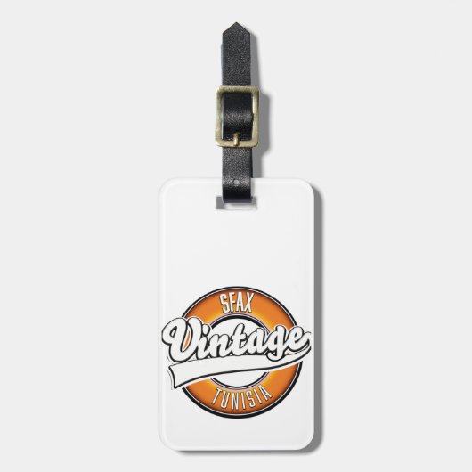 Sfax tunisia  stijl logo bagagelabel (Voorkant verticaal)