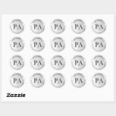 Sfeer Bruiloft Suite Monogram Retouradres Ronde Sticker (Vel)