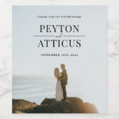 Sfeer Elegant Couple's Namen Wijn Etiket (Enkel label)