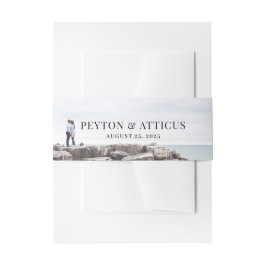 Sfeer Landschap Foto Bruiloft Bellyband Uitnodigingen Wikkel