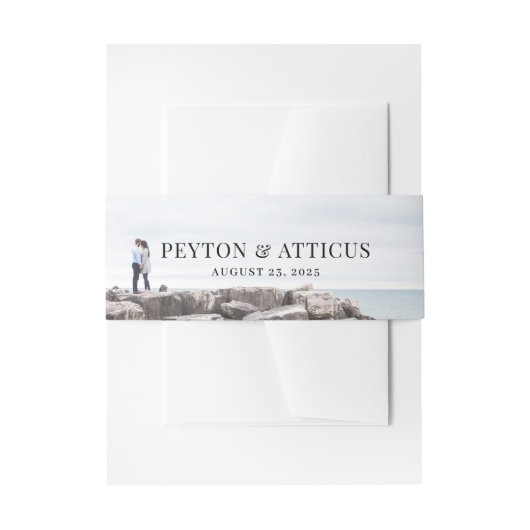 Sfeer Landschap Foto Bruiloft Bellyband Uitnodigingen Wikkel (Voorkant Voorbeeld)