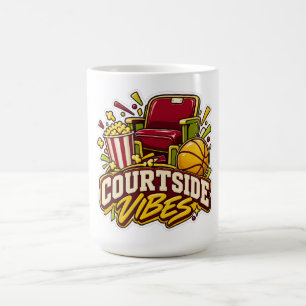 Sfeer Langs het Veld Basketbal en Popcorn Koffiemok