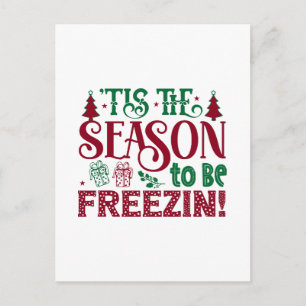 Sfeer om te bevriezen Grappige Winter Sneeuwman Briefkaart