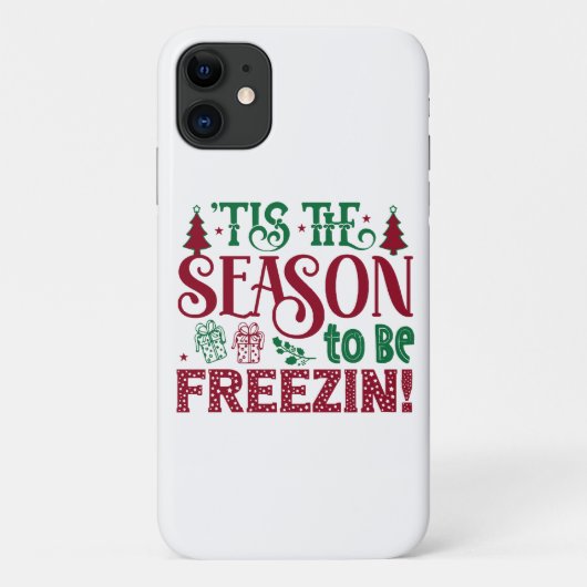 Sfeer om te bevriezen Grappige Winter Sneeuwman Case-Mate iPhone Case (Achterkant)