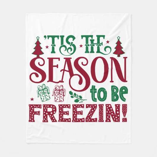 Sfeer om te bevriezen Grappige Winter Sneeuwman Fleece Deken (Voorkant)