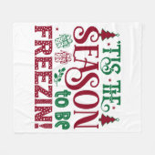 Sfeer om te bevriezen Grappige Winter Sneeuwman Fleece Deken (Voorkant (Horizontaal))