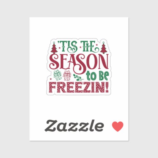 Sfeer om te bevriezen Grappige Winter Sneeuwman Sticker (Vel)