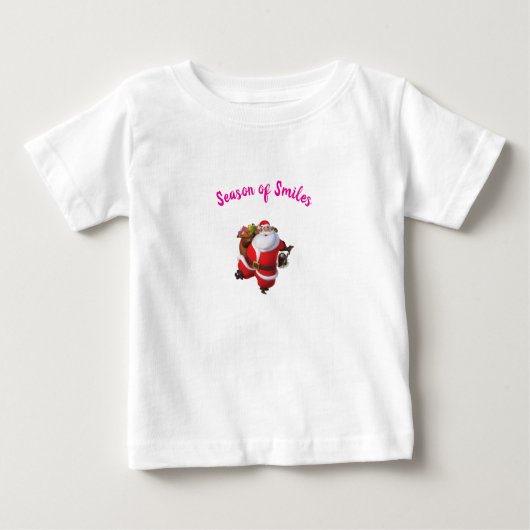 Sfeer van glimlach - Kuttig baby kerst t-shirt (Voorkant)