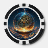 Sfeer van Leven – De Gouden Wereldboom.  Poker Chips (Voorkant)