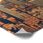 "Sfeer van New York City: Vector Art Capture" Poster (Hoek)