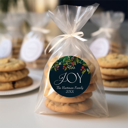 Sfeer van Vrolijkheid Persoonlijke Kerstvakantie Ronde Sticker