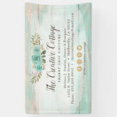 Sfeerarm cottage chic turquoise bloemmotief rustic spandoek (Verticaal)