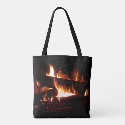 Sfeerbeeld van warme winterhaard tote bag (Achterkant)