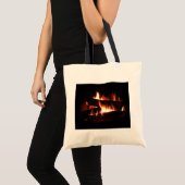 Sfeerbeeld van warme winterhaard tote bag (Voorkant (product))