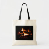 Sfeerbeeld van warme winterhaard tote bag (Voorkant)