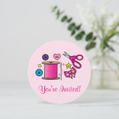 Sfeerfeest met naaicreaties kaart (Staand voorkant)