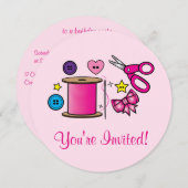 Sfeerfeest met naaicreaties kaart (Voorkant / Achterkant)