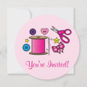 Sfeerfeest met naaicreaties kaart (Voorkant)