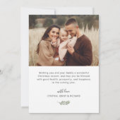 Sfeerfull script moderner kerstkaart met 2 foto (Achterkant)