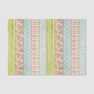 Sfeerige Cottage Chic Roze Bloem Rustieke Hout Tissuepapier