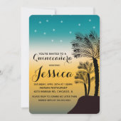 Sfeervol 16 | Teal Ombre Zonsondergang Strand Trop Kaart (Voorkant)