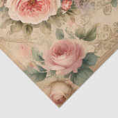 Sfeervol Antiek Victoriaanse Vrouw Tissuepapier (Detail)