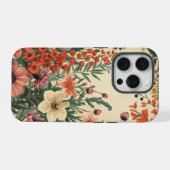 Sfeervol antiek wilde bloem chic iPhone hoesje (Achterkant horizontaal)