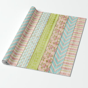 Sfeervol Cottage Chic Rozen Rustiek Hout Bloemen Cadeaupapier