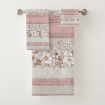 Sfeervol Elegante Roze Bloemige Kant Vintage
