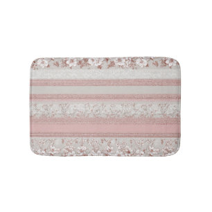 Sfeervol Elegante Roze Bloemige Vintage Kant Badmat