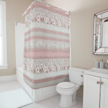 Sfeervol Elegante Roze Bloemige Vintage Kant