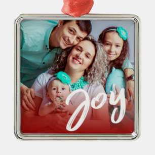 Sfeervol gefotografeerd kerst geschenk op maat metalen ornament